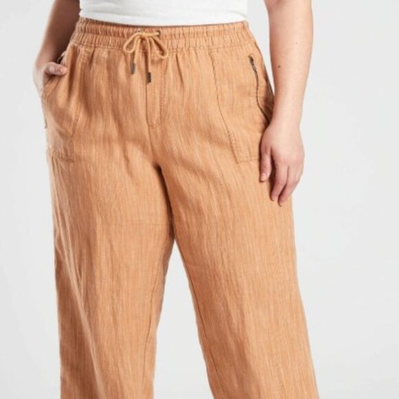 Athleta Cabo Linen Pants White Size 26 NWT  2X-3X - Picture 1 of 8